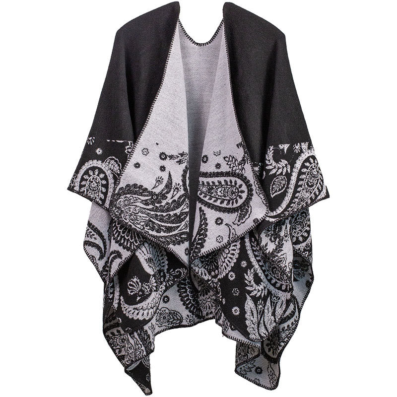 Scialle unisex con motivo paisley tibetano autunno inverno Buddha Stones - Image 6