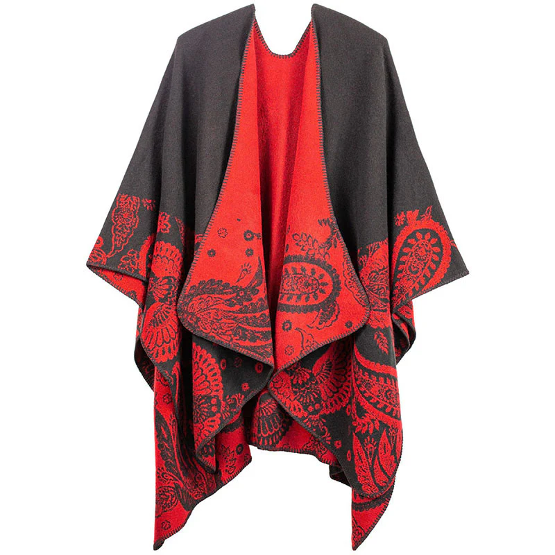 Scialle unisex con motivo paisley tibetano autunno inverno Buddha Stones - Image 8
