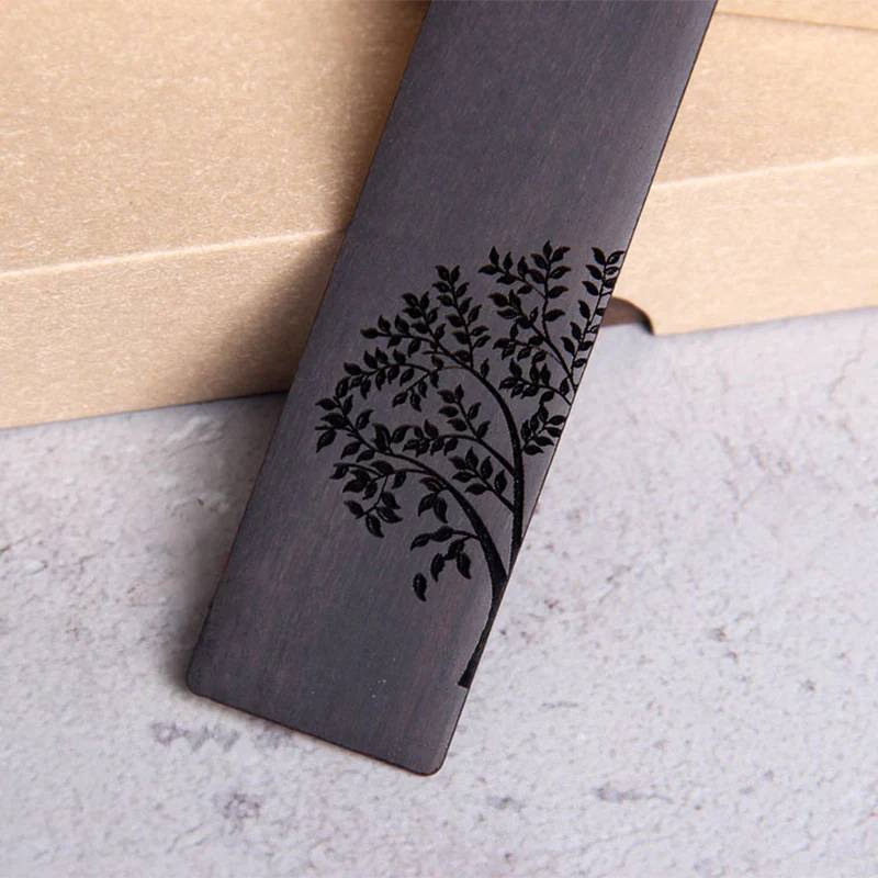Segnalibri Buddha Stones Sun Tree Ebony Wood Small Leaf Red Sandalwood con scatola regalo - Image 5