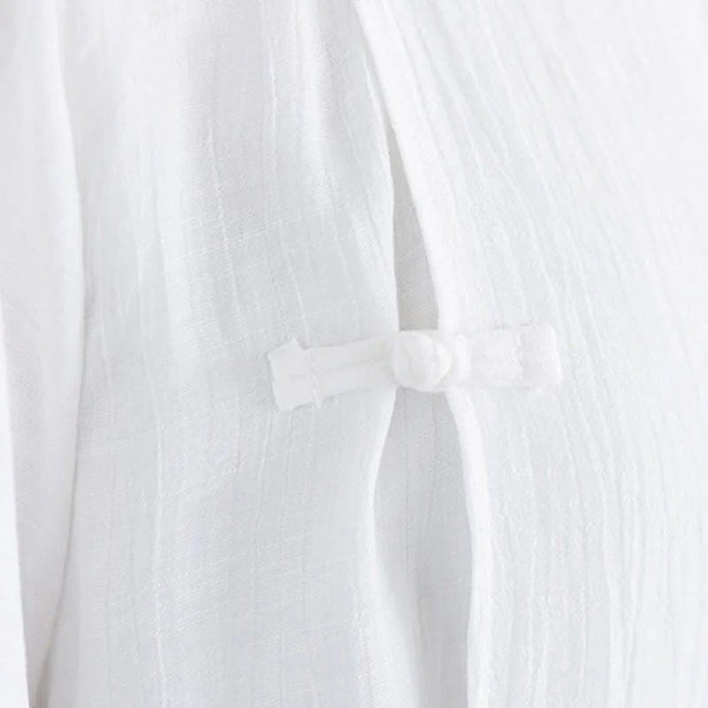 Set da donna di abbigliamento Zen per meditazione, in tinta unita, con maniche a tre quarti, pantaloni larghi e bottoni a rana, motivo Buddha Stones, 2 pezzi - Image 13