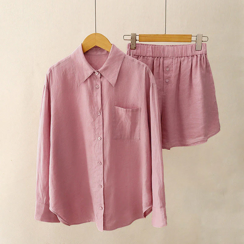Completo estivo da donna con motivo Buddha Stones, composto da 2 pezzi: maglietta a maniche lunghe, pantaloncini e abbigliamento da meditazione, con tasche.