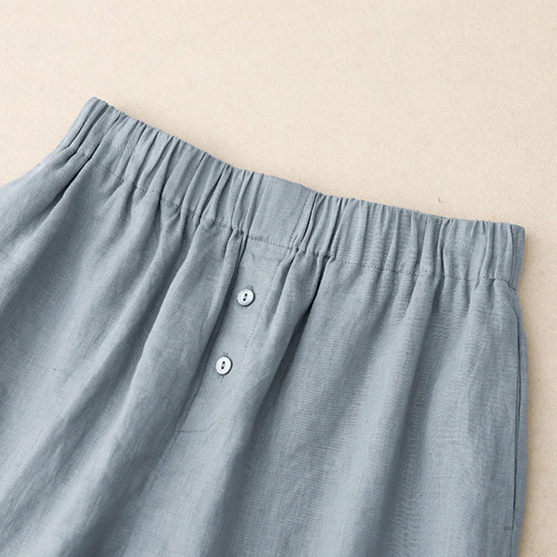 Completo estivo da donna con motivo Buddha Stones, composto da 2 pezzi: maglietta a maniche lunghe, pantaloncini e abbigliamento da meditazione, con tasche. - Image 26
