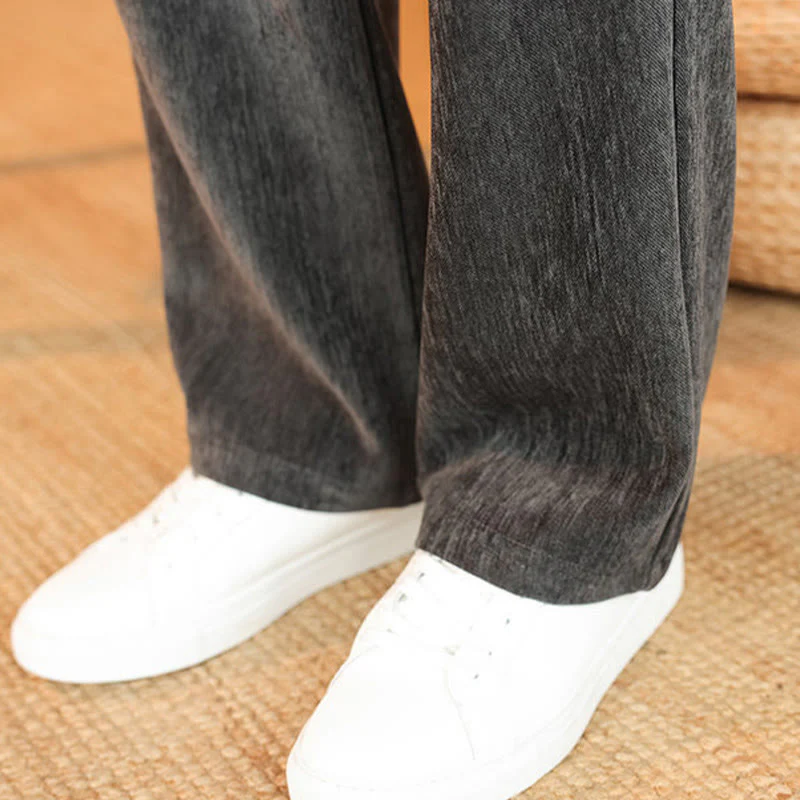 Set di 2 giacche e pantaloni invernali spessi da uomo in velluto a coste di cotone con bottoni a rana, con tasche e maniche lunghe , Buddha Stones - Image 22