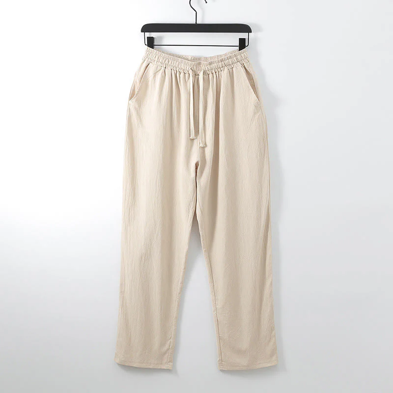 Set di abbigliamento da uomo con pantaloni e top in cotone con colletto incrociato Buddha Stones - Image 13