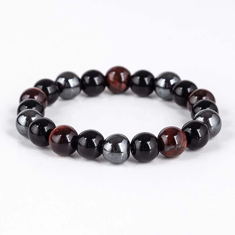 Set di bracciali e collane con occhio di tigre tibetano Buddha Stones - Image 12