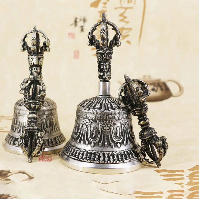 Set di campane per meditazione tibetane Buddha Stones e decorazioni in rame Vajra Dorje - Image 24