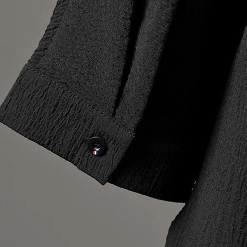 Set di pantaloni casual da uomo con scollo a V e maniche a tre quarti, tinta unita, motivo Buddha Stones - Image 15