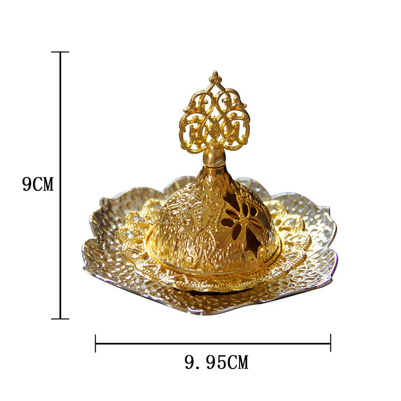 Sottobicchiere in foglia d'oro spirituale Mini lega di metallo bruciatore di incenso - Image 24
