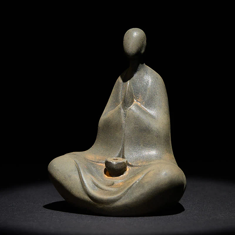 Statua Buddha Stones fatta a mano, senza forma, in polvere di ferro, in resina fusa, decorazione, 11,5*9*6,5 cm - Image 4