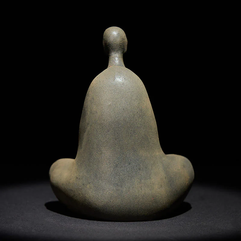 Statua Buddha Stones fatta a mano, senza forma, in polvere di ferro, in resina fusa, decorazione, 11,5*9*6,5 cm - Image 5