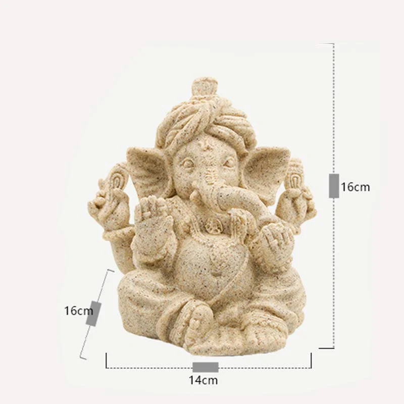 Statua dell'elefante Ganesh Ganpati Benedizione Protezione Decorazione della casa - Image 10