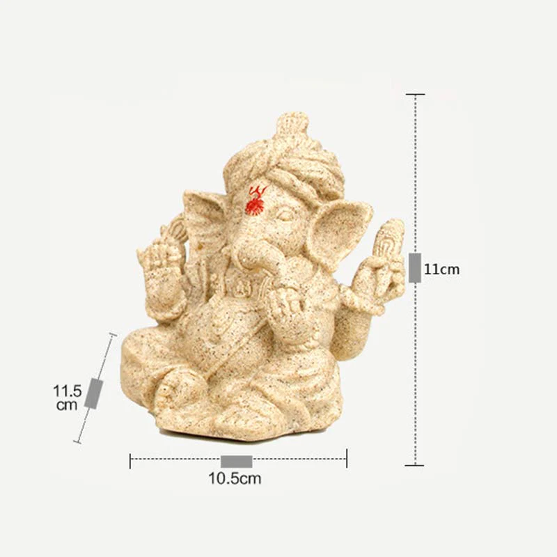 Statua dell'elefante Ganesh Ganpati Trasformazione Decorazione della casa - Image 10