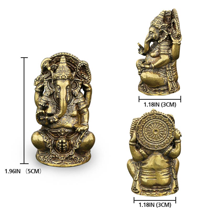 Statua dell'elefante Ganesh Ganpati Wealth Home Decor - Image 6