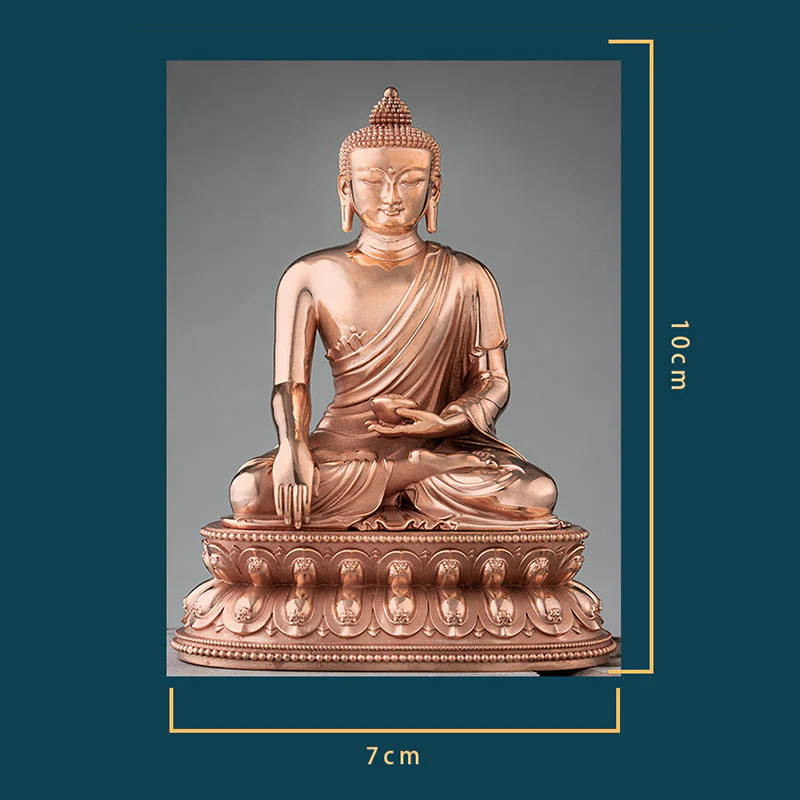 Statua di Buddha Gautama Shakyamuni in rame, decorazione per la casa - Image 16