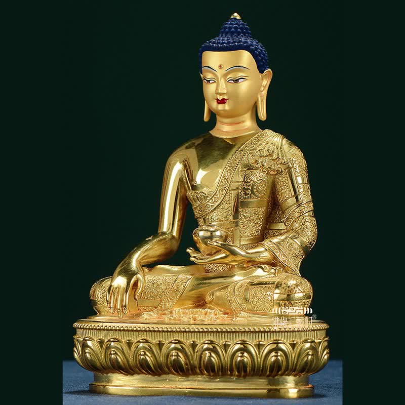 Statua di Buddha Shakyamuni Statua di rame dell'illuminazione Decorazione per la casa - Image 11