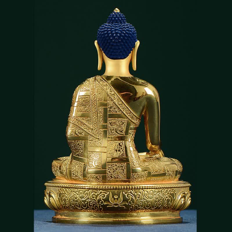 Statua di Buddha Shakyamuni Statua di rame dell'illuminazione Decorazione per la casa - Image 12