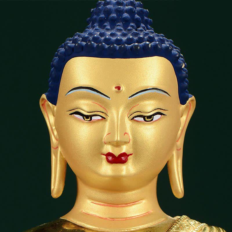 Statua di Buddha Shakyamuni Statua di rame dell'illuminazione Decorazione per la casa - Image 13