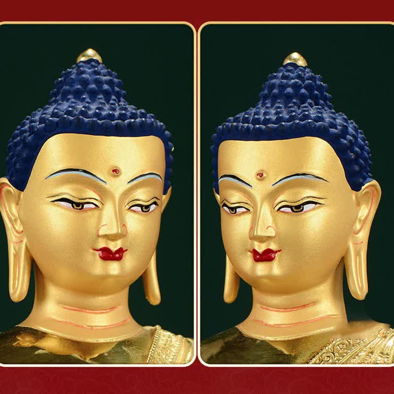 Statua di Buddha Shakyamuni Statua di rame dell'illuminazione Decorazione per la casa - Image 14