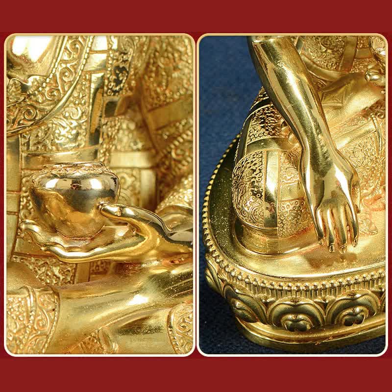 Statua di Buddha Shakyamuni Statua di rame dell'illuminazione Decorazione per la casa - Image 18