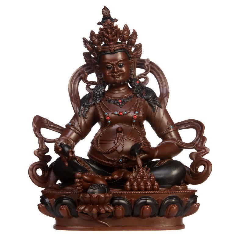 Statua in rame della compassione della statuetta del Bodhisattva Jambhala giallo, decorazione per la casa e l'ufficio - Image 18