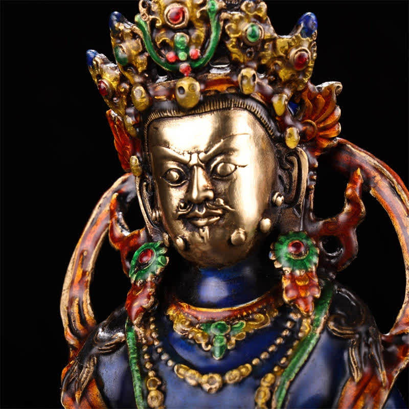 Statua in rame della serenità della statuetta del Bodhisattva Jambhala giallo, decorazione per la casa - Image 7
