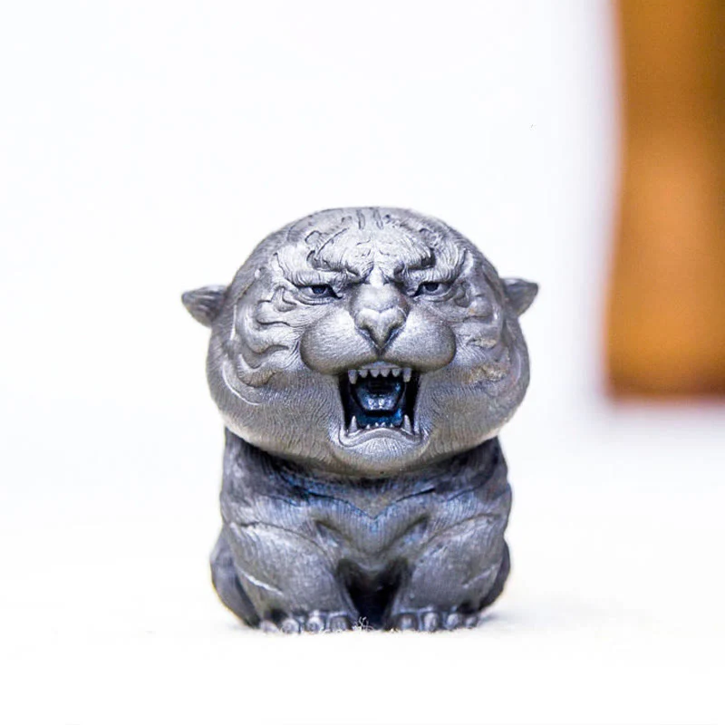 Statua in resina Buddha Stones con polvere di ferro e ruggine fatta a mano in miniatura di tigre ruggente, decorazione per la casa - Image 20