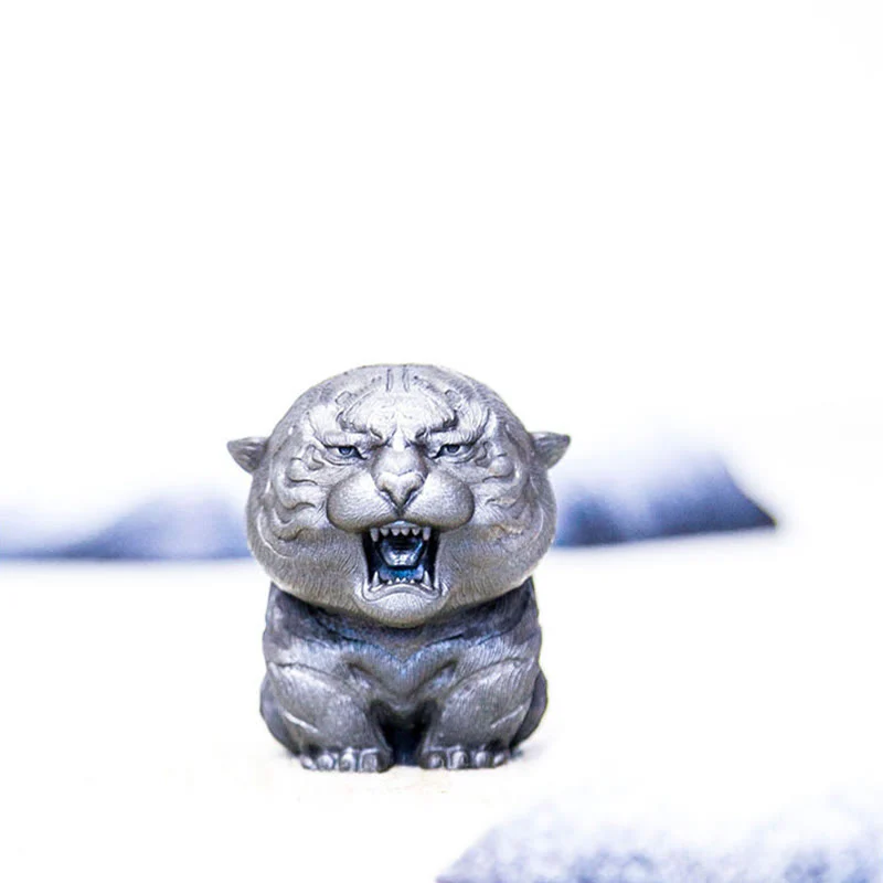 Statua in resina Buddha Stones con polvere di ferro e ruggine fatta a mano in miniatura di tigre ruggente, decorazione per la casa - Image 24