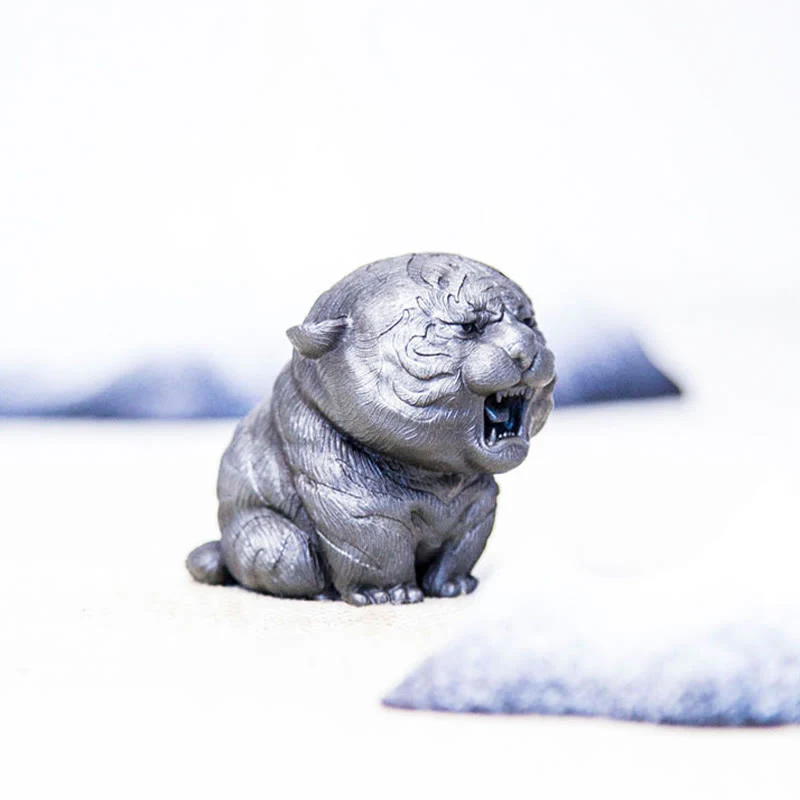 Statua in resina Buddha Stones con polvere di ferro e ruggine fatta a mano in miniatura di tigre ruggente, decorazione per la casa - Image 25
