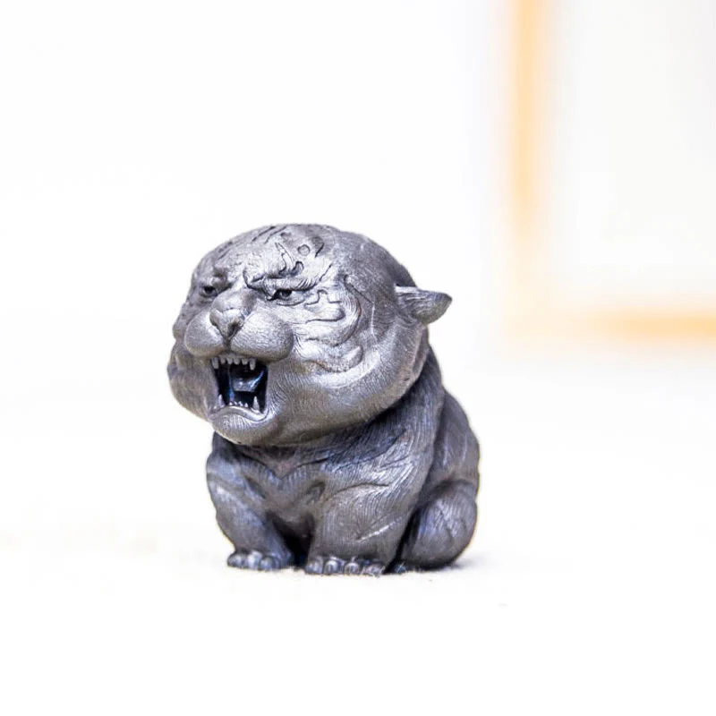 Statua in resina Buddha Stones con polvere di ferro e ruggine fatta a mano in miniatura di tigre ruggente, decorazione per la casa - Image 26