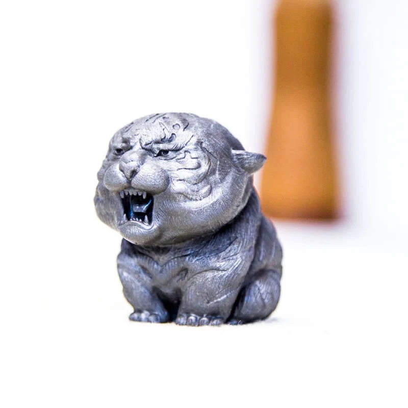 Statua in resina Buddha Stones con polvere di ferro e ruggine fatta a mano in miniatura di tigre ruggente, decorazione per la casa - Image 28