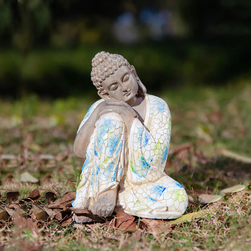 Statua in resina di Buddha Zen in meditazione, decorazione per la casa - Image 15