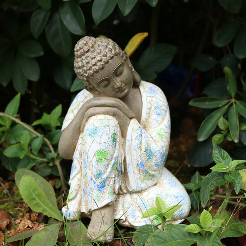 Statua in resina di Buddha Zen in meditazione, decorazione per la casa - Image 16