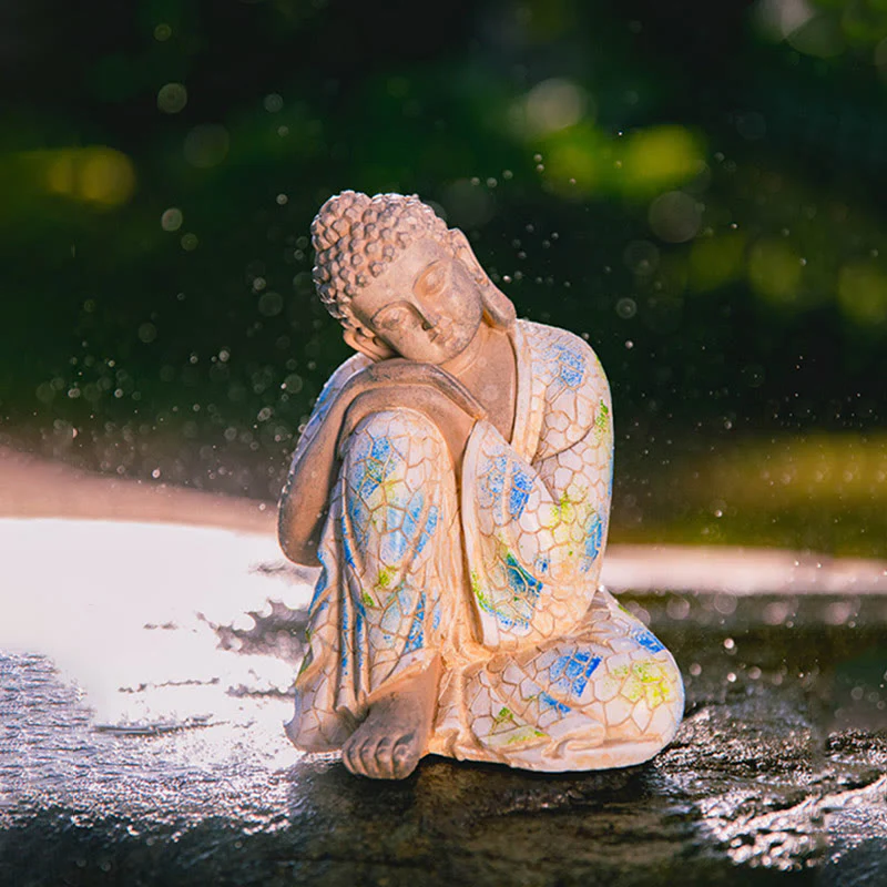 Statua in resina di Buddha Zen in meditazione, decorazione per la casa - Image 17