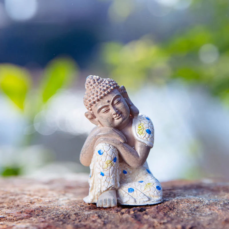 Statua in resina di Buddha Zen in meditazione, decorazione per la casa - Image 2