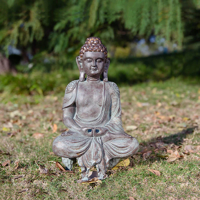 Statua in resina di Buddha Zen in meditazione, decorazione per la casa - Image 21