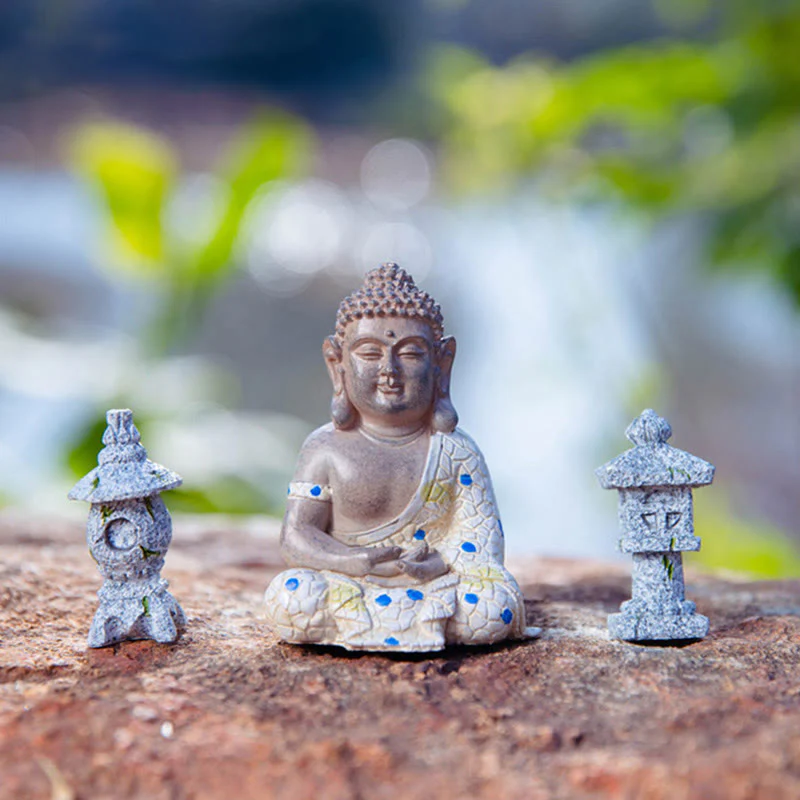Statua in resina di Buddha Zen in meditazione, decorazione per la casa - Image 9