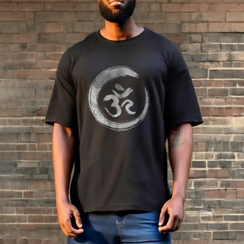 T-shirt con maglietta in sanscrito Buddha Stones OM Mantra - Image 3