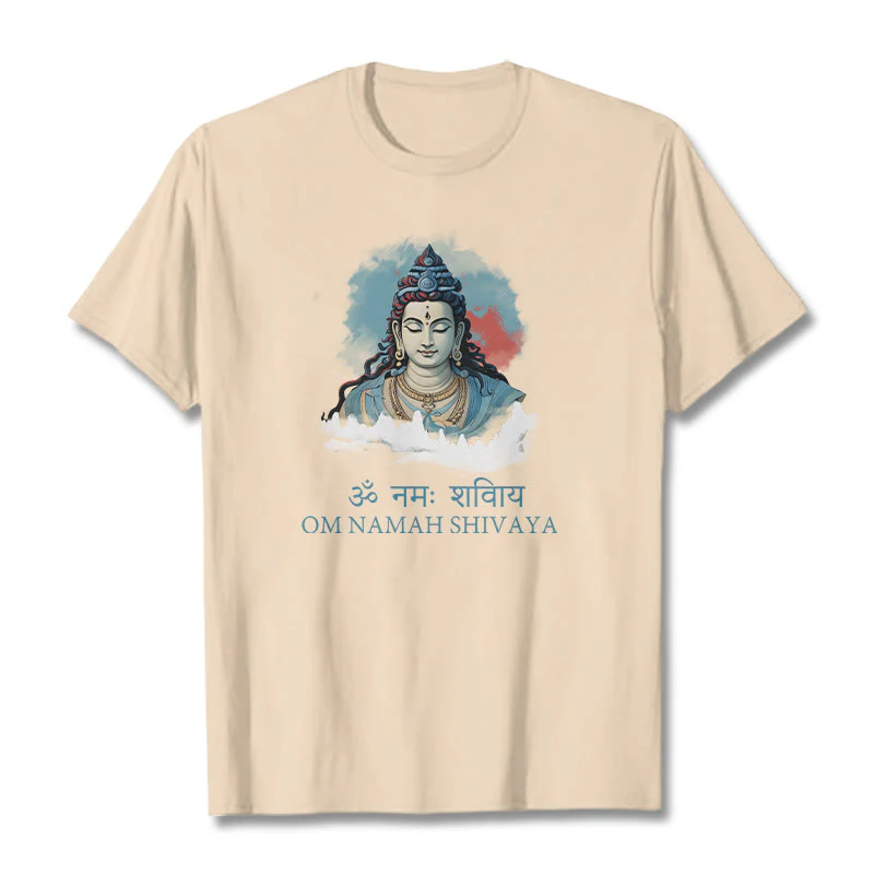 T-shirt con t-shirt con nuvole colorate in sanscrito Buddha Stones OM NAMAH SHIVAYA - Image 8