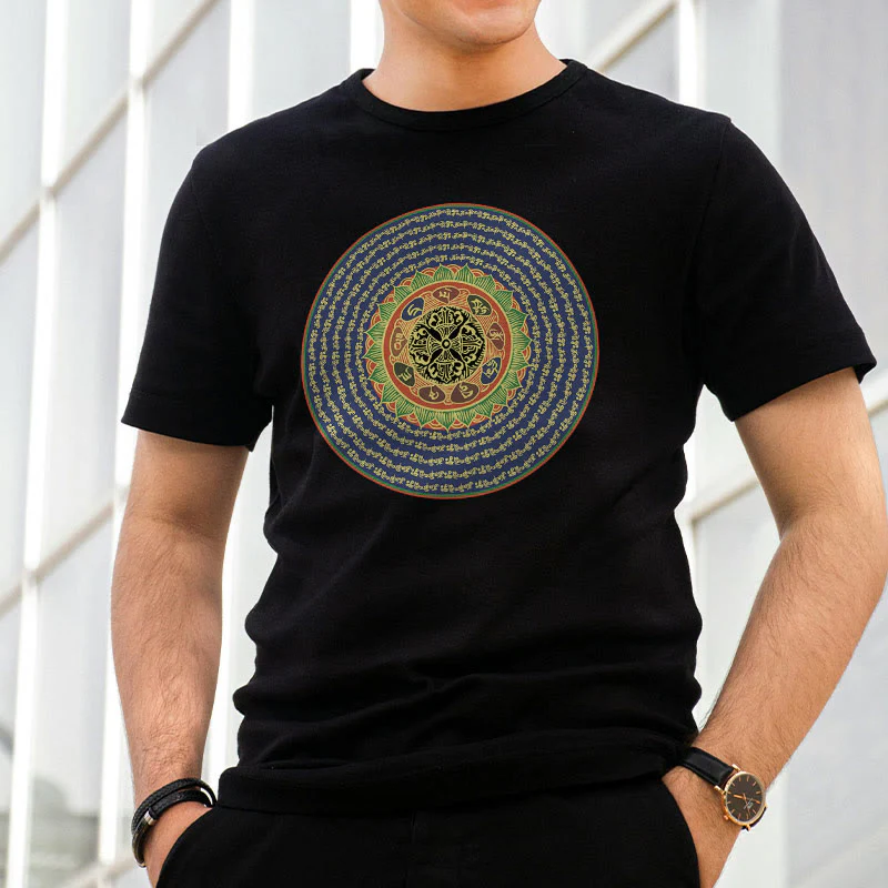 T-shirt in sanscrito con Buddha Stones 108 Om Mani Padme Hum Mantra - Image 10
