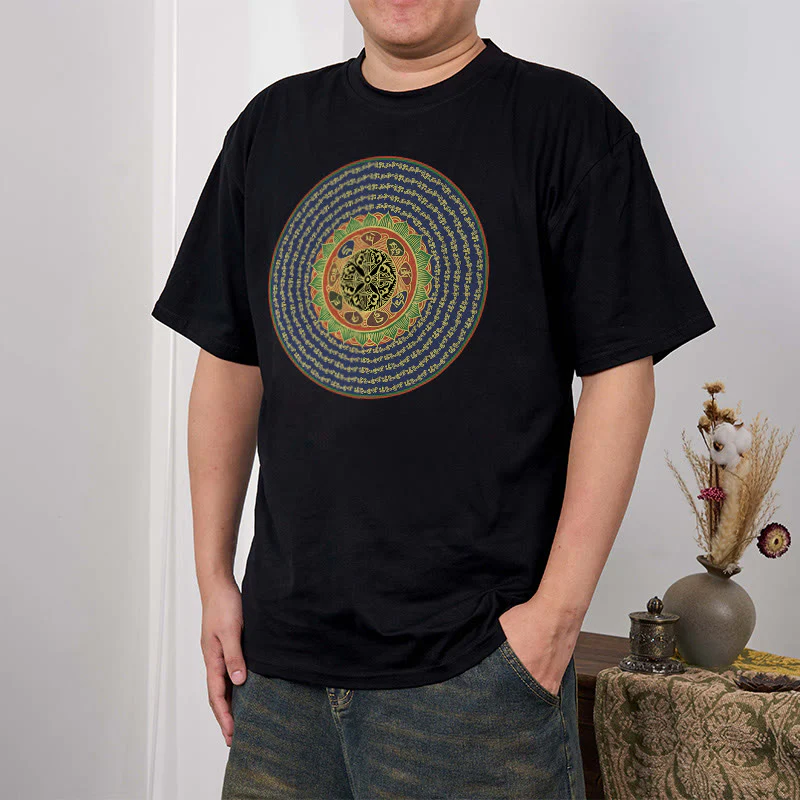 T-shirt in sanscrito con Buddha Stones 108 Om Mani Padme Hum Mantra - Image 12