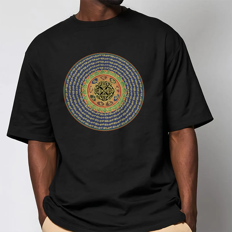 T-shirt in sanscrito con Buddha Stones 108 Om Mani Padme Hum Mantra - Image 13