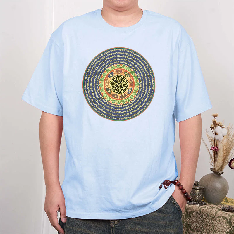 T-shirt in sanscrito con Buddha Stones 108 Om Mani Padme Hum Mantra - Image 19