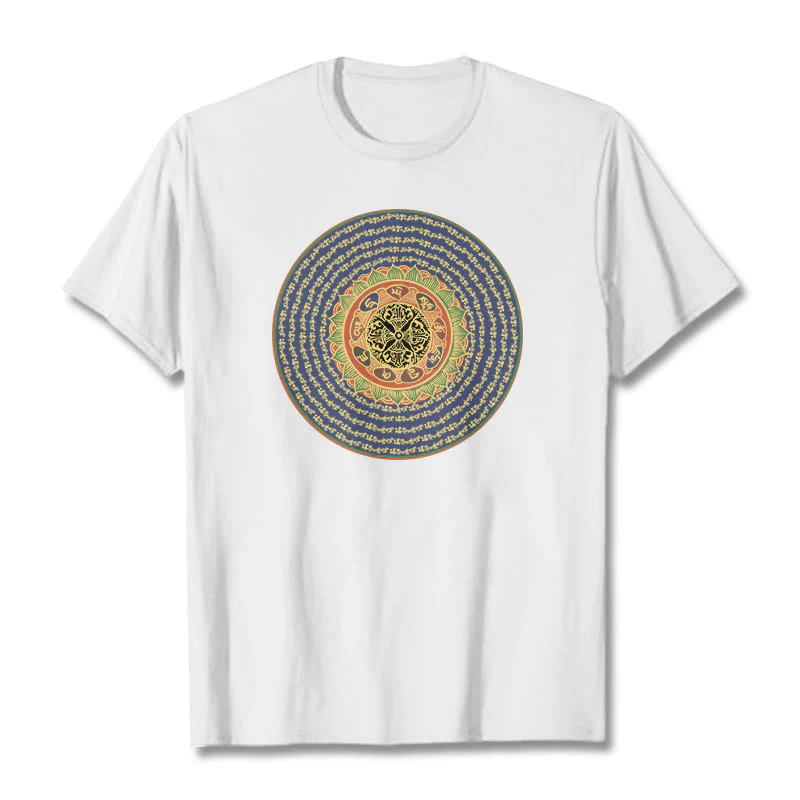 T-shirt in sanscrito con Buddha Stones 108 Om Mani Padme Hum Mantra - Image 4