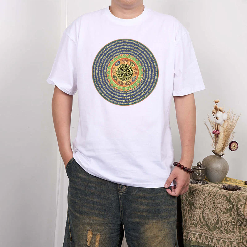 T-shirt in sanscrito con Buddha Stones 108 Om Mani Padme Hum Mantra - Image 5