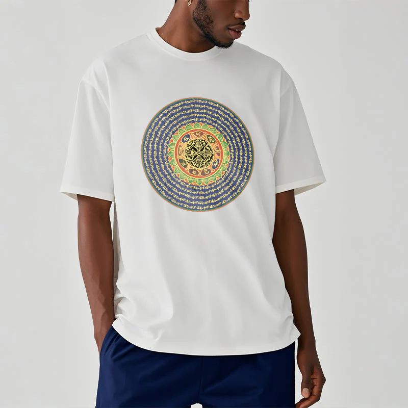 T-shirt in sanscrito con Buddha Stones 108 Om Mani Padme Hum Mantra - Image 8