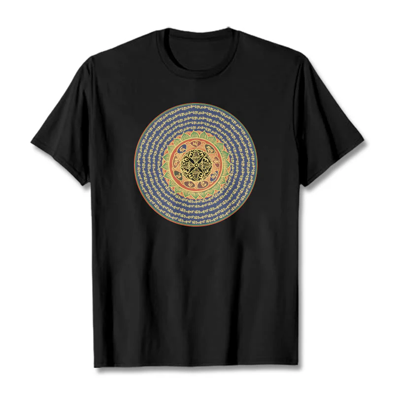 T-shirt in sanscrito con Buddha Stones 108 Om Mani Padme Hum Mantra - Image 9