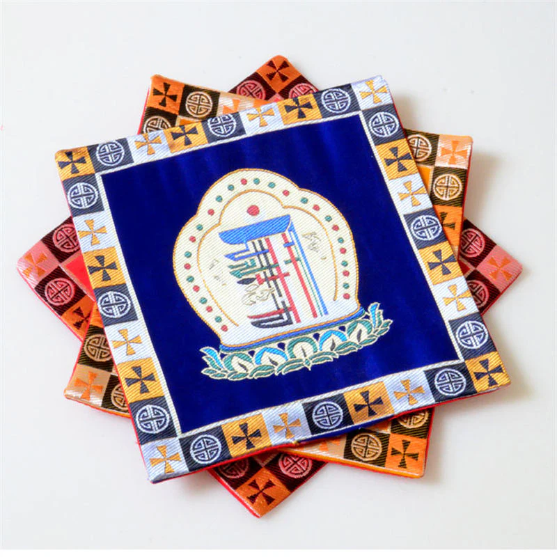Tappetino da preghiera per altare Man-Bcu Kalachakra Meditazione curativa Tappetino Jacquard - Image 3