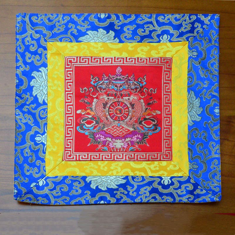 Tappetino per preghiera, meditazione, forza, nodo infinito, Vajra Man-Bcu, Kalachakra, simboli di buon auspicio - Image 12