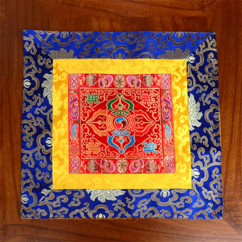 Tappetino per preghiera, meditazione, forza, nodo infinito, Vajra Man-Bcu, Kalachakra, simboli di buon auspicio - Image 18