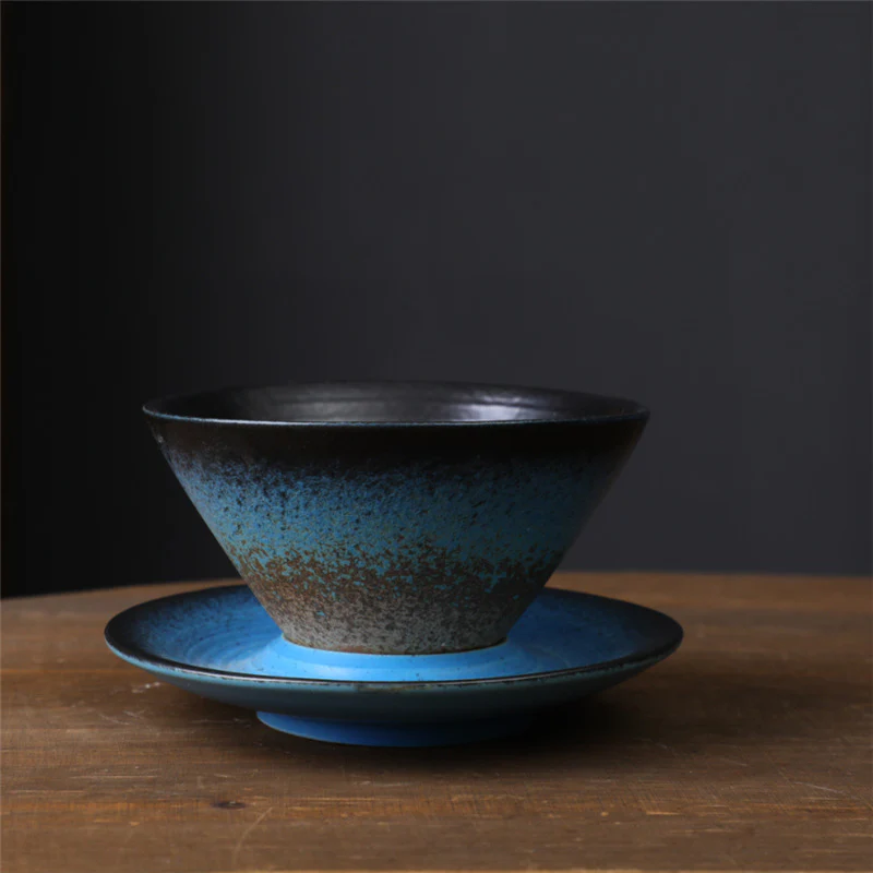 Tazza da caffè in ceramica con design del pianeta Buddha Stones , tazza da caffè in ceramica grezza con piattino - Image 14